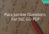 para jumble questions for ssc gd pdf