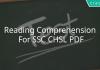 reading comprehension for ssc chsl pdf