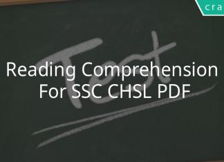 reading comprehension for ssc chsl pdf