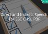 direct and indirect speech for ssc chsl pdf