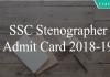 ssc stenographer admit card
