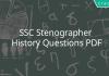 ssc stenographer history questions pdf
