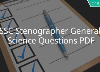 ssc stenographer general science questions pdf