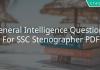 general intelligence questions for ssc stenographer pdf