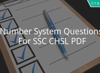 Number System Questions For SSC CHSL PDF