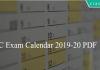 SSC Exam Calendar 2019-20 PDF