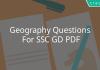 geography questions for ssc gd pdf