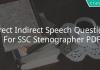 direct and indirect speech questions for ssc stenographer pdf