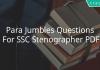 para jumbles questions for ssc stenographer pdf