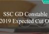SSC GD Constable expected cut off