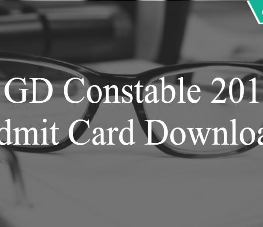 SSC GD Constable Admit Crad