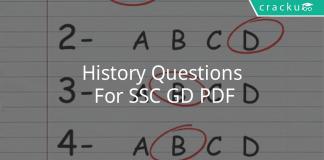 History Questions For SSC GD PDF