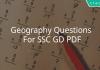 geography questions for ssc gd pdf
