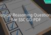 Logical Reasoning Questions For SSC GD PDF