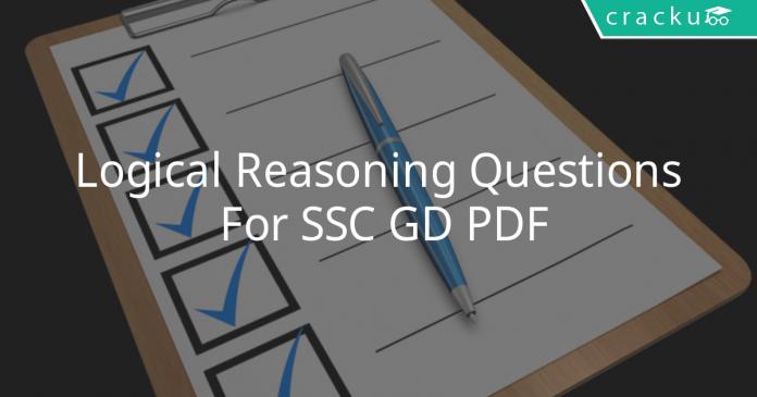 Logical Reasoning Questions For SSC GD PDF