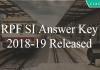 RPF SI answer key