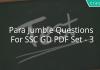 Para Jumble Questions For SSC GD PDF Set - 3