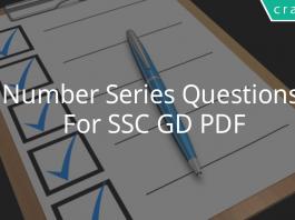 Number Series Questions For SSC GD PDF