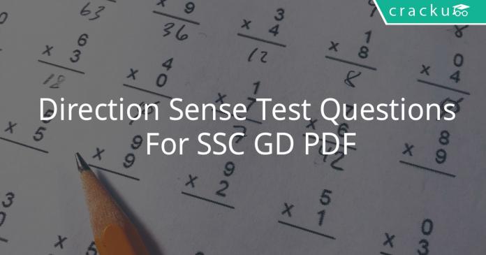 Direction Sense Test Questions For SSC GD PDF