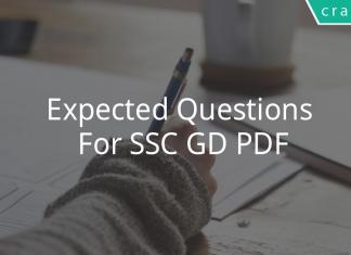 Expected Questions For SSC GD PDF