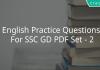 English Practice Questions For SSC GD PDF Set - 2