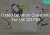 Coded Equation Questions For SSC GD PDF
