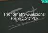 Trignometry Questions For SSC GD PDF