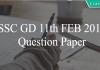 SSC GD 11th feb 2019 question paper