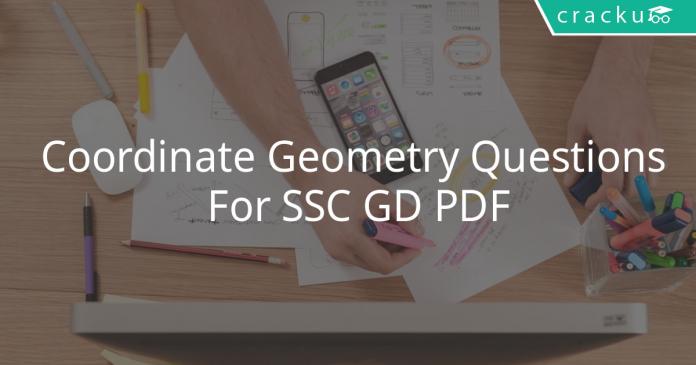 Coordinate Geometry Questions For SSC GD PDF