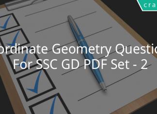 Coordinate Geometry Questions For SSC GD PDF Set - 2