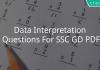 Data Interpretation Questions For SSC GD PDF
