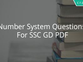 Number System Questions For SSC GD PDF