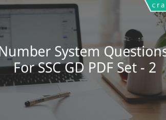 Number System Questions For SSC GD PDF Set - 2