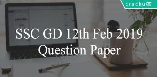 ssc gd 2019 question paper