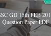 SSC GD 15th feb 2019 question paper