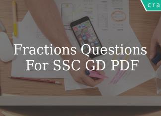 Fractions Questions For SSC GD PDF
