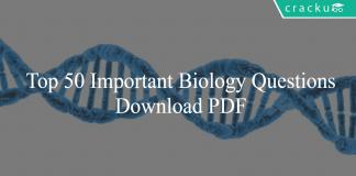 Top 50 Important Biology Questions