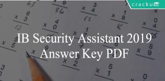 IB Secutiy Assistant 2019 answer key PDF