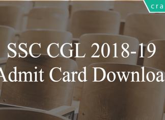 SSC CGL 2018-19 Admit card