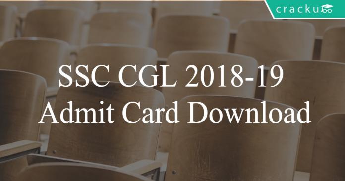 SSC CGL 2018-19 Admit card