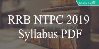 RRB NTPC Syllabus PDF
