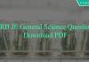 RRB JE General Science Questions PDF