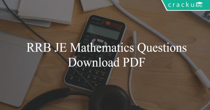 RRB JE Mathematics PDF