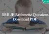 RRB JE Arithmetic Questions PDF