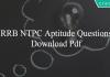 RRB NTPC Aptitude Questions