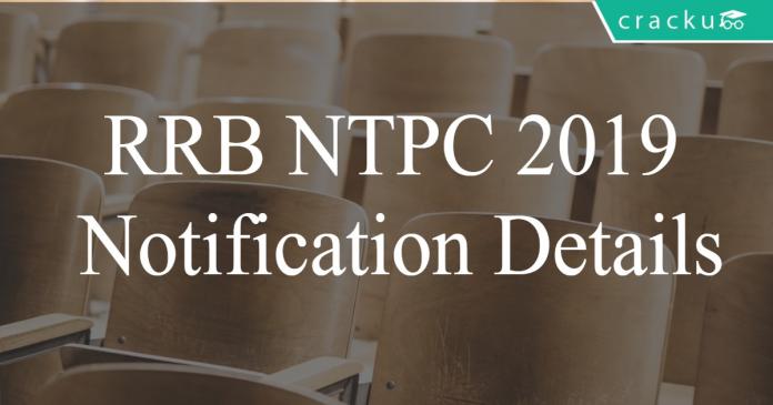 RRB NTPC 2019 official notification