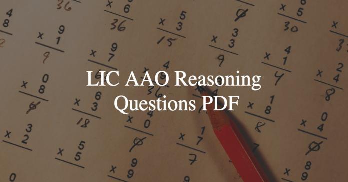 lic aao reasoning questions pdf