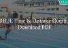 RRB JE Time & Distance Questions PDF