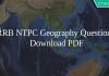 RRB NTPC Geography Questions Pdf