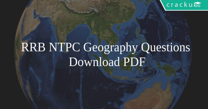 RRB NTPC Geography Questions Pdf